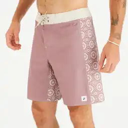 Decathlon Lange boardshort 19 voor surfen heren 500 Arch Esawira taupe roze aanbieding