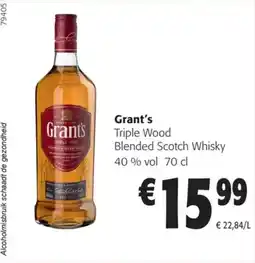 Colruyt Grant's Triple Wood aanbieding