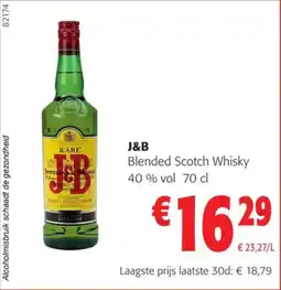 Colruyt J&B Blended Scotch Whisky aanbieding