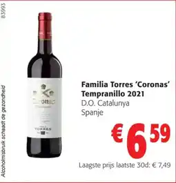 Familia Torres Coronas Tempranillo 2021