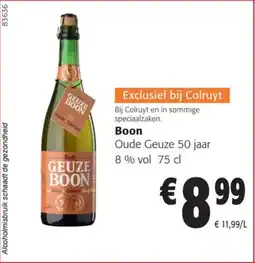 Colruyt Boon Oude Geuze 8% vol aanbieding