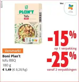 Colruyt Boni Plan't tofu BBQ aanbieding