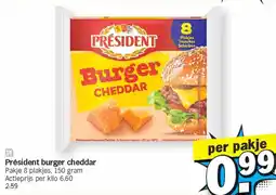 Albert Heijn Président burger cheddar aanbieding