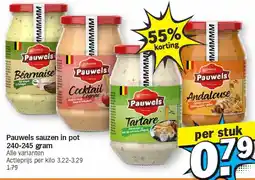 Albert Heijn Pauwels sauzen in pot 240-245 gram aanbieding