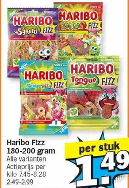 Albert Heijn Haribo F!zz 180-200 gram aanbieding