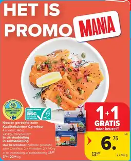Carrefour Noorse gerookte zalm Kwaliteitsketen Carrefour aanbieding