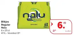 Carrefour Blikjes Regular Nalu aanbieding