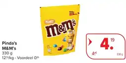 Carrefour Pinda’s M&M’s aanbieding