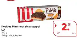 Carrefour Koekjes Pim’s met sinaasappel LU aanbieding