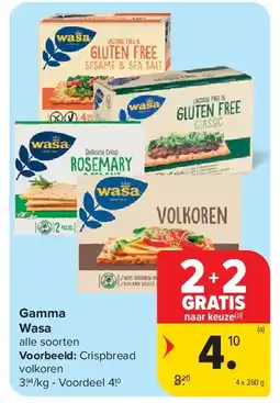 Carrefour Gamma Wasa aanbieding