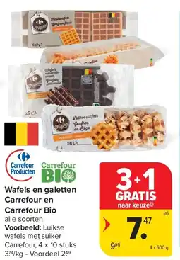 Carrefour Wafels en galetten Carrefour en Carrefour Bio aanbieding