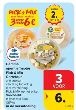 Carrefour Gamma aperitiefhapjes Pick & Mix Carrefour aanbieding