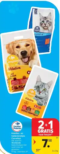 Carrefour Honden- en kattenbrokjes Carrefour aanbieding