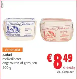 Colruyt Aubel melkerijboter ongezouten of gezouten aanbieding