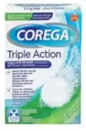 Colruyt Corega Antibacteriële gebitsprothesereiniger Triple Action aanbieding