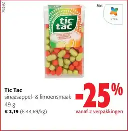 Colruyt Tic Tac sinaasappel & limoensmaak aanbieding