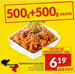 Intermarché Varkensvlees voor pita aanbieding