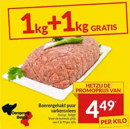 Intermarché Boerengehakt puur varkensvlees aanbieding