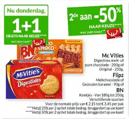 Intermarché Mc Vities, Flipz en BN aanbieding