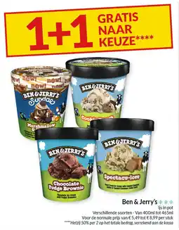 Intermarché Ben & Jerry's aanbieding