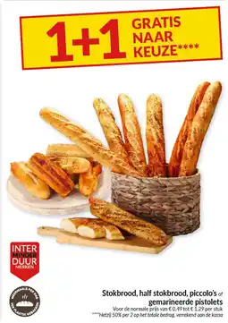 Intermarché Stokbrood, half stokbrood, piccolo's of gemarineerde pistolets aanbieding