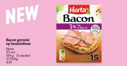 Delhaize Bacon gerookt op beukenhout aanbieding