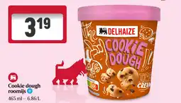 Delhaize Cookie dough roomijs aanbieding