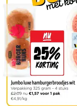 Jumbo luxe hamburgerbroodjes wit