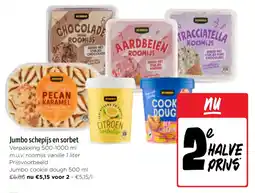 Jumbo schepijs en sorbet