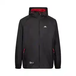 Decathlon Qikpac waterdichte jas voor volwassenen (Zwart, Rood) aanbieding