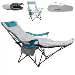 Decathlon Campingstoel met voetensteun en kussen - Toras - Opvouwbaar - ligfunctie aanbieding