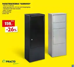 Hubo Practo Garden Hannover pakketbrievenbus staal mat grijs aanbieding
