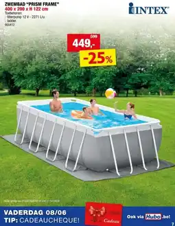 Hubo Intex Prism Frame zwembad 400x200x122 cm aanbieding