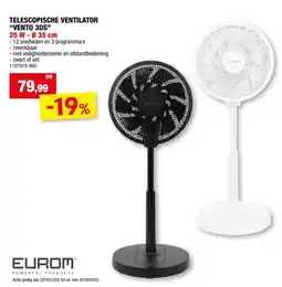 Hubo TELESCOPISCHE VENTILATOR VENTO 3DS aanbieding