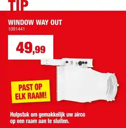 Hubo Eurom Window Way-Out opzetstuk voor mobiele airco aanbieding