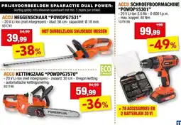 Hubo Powerplus Dual Power POWDPG7570 accu kettingzaag 20V 300mm zonder accu aanbieding