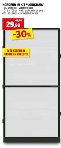 Hubo HORDEUR IN KIT LOUISIANA aanbieding
