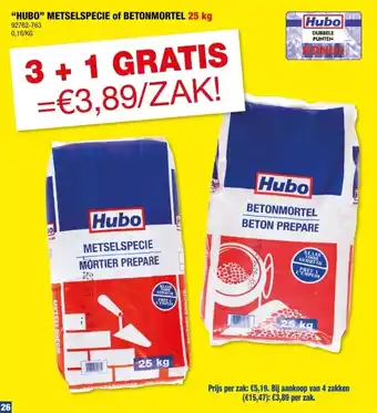 Hubo Hubo betonmortel 25kg aanbieding