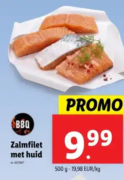 Lidl Zalmfilet met huid aanbieding