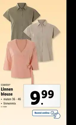 Lidl Linnen blouse aanbieding