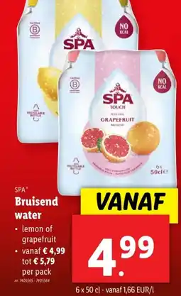 Lidl Bruisend water aanbieding