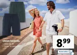 Lidl Linnen bermuda aanbieding