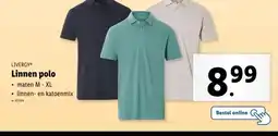 Lidl Linnen polo aanbieding