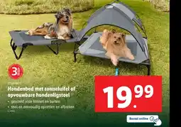 Lidl Hondenbed met zonneluifel of opvouwbare hondenligstoel aanbieding