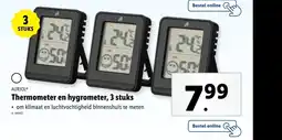 Lidl Thermometer en hygrometer, 3 stuks aanbieding