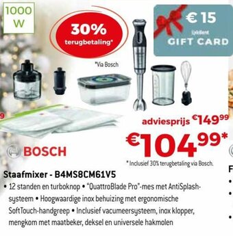 Exellent Bosch Staafmixer - B4MS8CM61V5 aanbieding