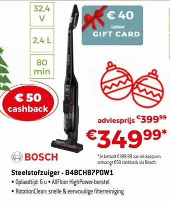 Exellent Bosch Steelstofzuiger - B4BCH87POW1 aanbieding