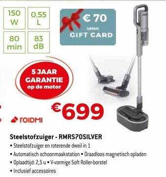 Exellent Roidmi Steelstofzuiger - RMRS70Silver aanbieding