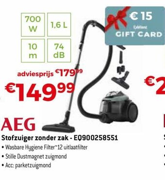 Exellent AEG Stofzuiger zonder zak - EQ900258551 aanbieding