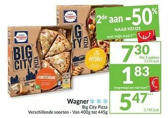 Intermarché Wagner big city pizza aanbieding